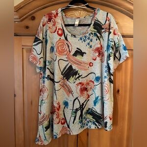 Vibrant Abstract Print Women's Tunic